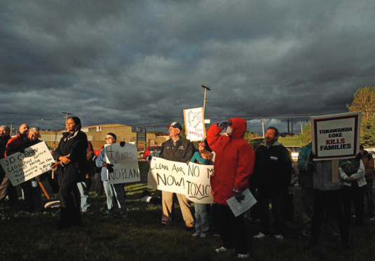 Image of protestors from "Refining Relationships" publication